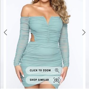 Fashion nova turquoise dress